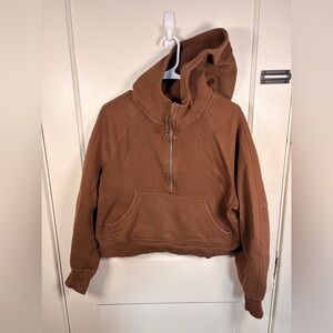 Brown LULULEMON cropped sweatshirt SIZE M